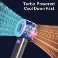 Portable Turbo Fan 100 Gears Wind Speed Mini Hand Held Fans with Hiking Hook,Type-C Rechargeable Desk Stood Air Cooler A. 