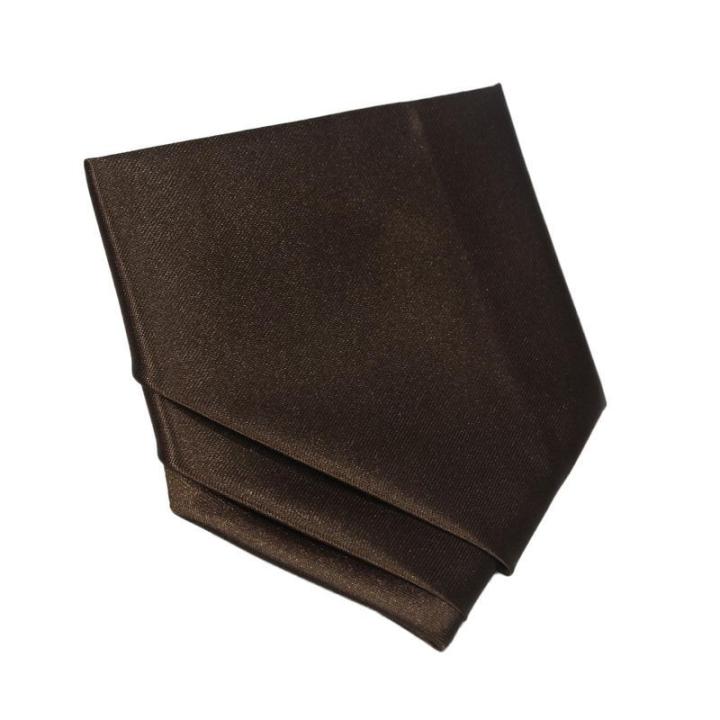 Brown Solid Pocket Square