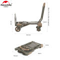 Naturehike Outdoor Trolley Carrier Folding Hand Cart Foldable Wagon Handcart with Removable Wheel Camping Shopping Bearing 120 kg. 