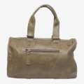 Olive Leather Hand Carry Bag For Men. 