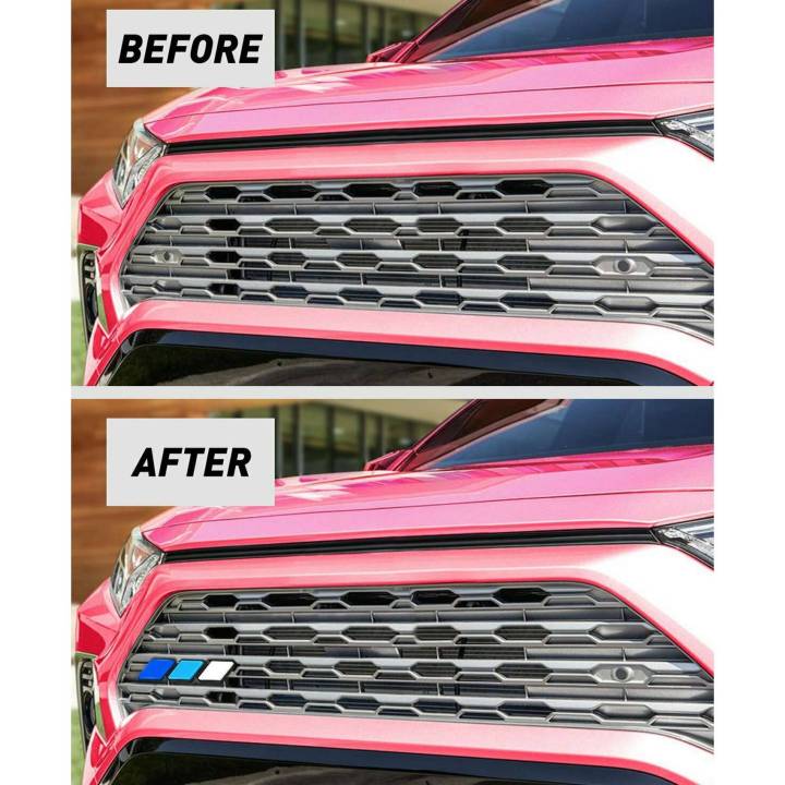 JINMY%202X%20for%20-%20Sequoia%204Runner%20Front%20Grille%20Badge%20Tri-Color%20Emblem%20Badge%20with%20Mounting%20-%20Image%202