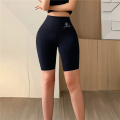 Fashion Polyester Fibre Thin Five-cent Yoga Pants Slim Fit High Waist Push Up Shorts Elastic Sports Short Leggings Women. 