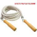 Portable Wood Grip Handle Skipping Rope 3-20M Length Fat Burning Sports Group Skip Rope Fitness Equipment Jump Rope Outdoor Sports. 