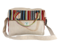 Handmade Hemp & Cotton Bag – Versatile Side & Shoulder Bag with Adjustable Strap – Crafted in Nepal. 