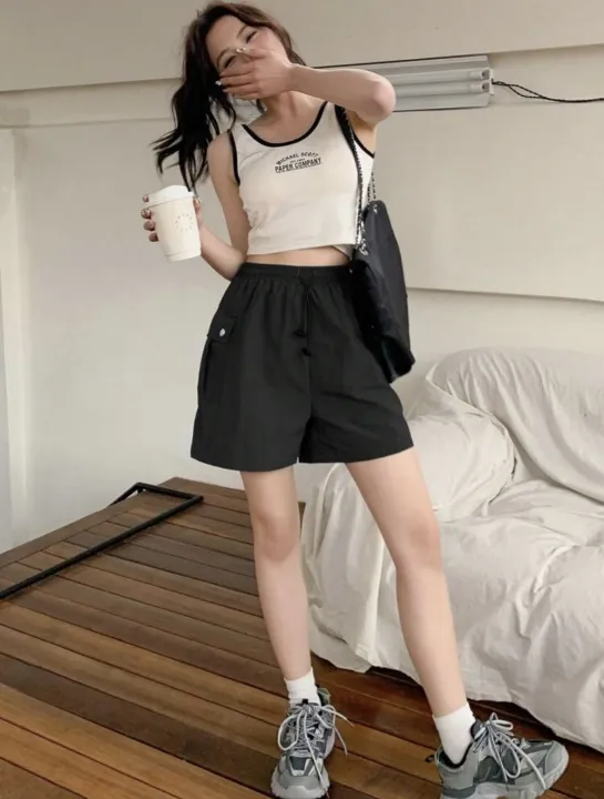 Women's%20Drawstring%20Waist%20Cargo%20Shorts%20Casual%20Loose%20Fit%20Cargo%20Pants%20Drawstring%20Waist%20Cargo%20Shorts%20-%20Image%204