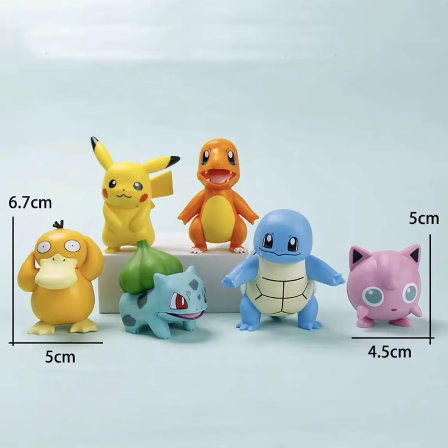 Agaze Pokemon Chibi 6pcs Set 5-7cm Size Pokemon Action Figure ...