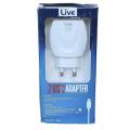 Live 2 USB Adapter With Charger. 