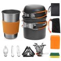 Lixada Camping Cookware Portable Mess Kit Camping Pot and Pans Cooking et. 