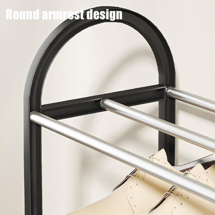 Pp+Steel%20Pipe%20Shoe%20Organizer%20Convenient%20%20Black/White/Pink%2057%20*%2019%20*%2041cm%20Hanging%20Shoe%20Rack%20Space-Saving%20Shoe%20Storage%20for%20Home%20Organization%20Entryway%20Storage%20Bedroom%20Furniture%20Apartment%20Living%20Shoe%20-%20Image%208