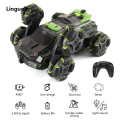 Linguolin Six Wheel Spray RC Stunt Car 4WD Swing Arm Drift Vehicle Gesture Induction Deformation Remote Control Car with Light Boy RC Toys. 