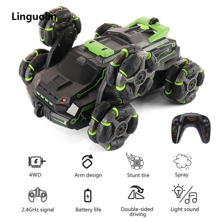 Linguolin%20Six%20Wheel%20Spray%20RC%20Stunt%20Car%204WD%20Swing%20Arm%20Drift%20Vehicle%20Gesture%20Induction%20Deformation%20Remote%20Control%20Car%20with%20Light%20Boy%20RC%20Toys%20-%20Image%208