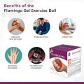 Flamingo Gel Exercise Ball For Wrist Muscles Strengthening And Stress Relief ( Soft Red ). 