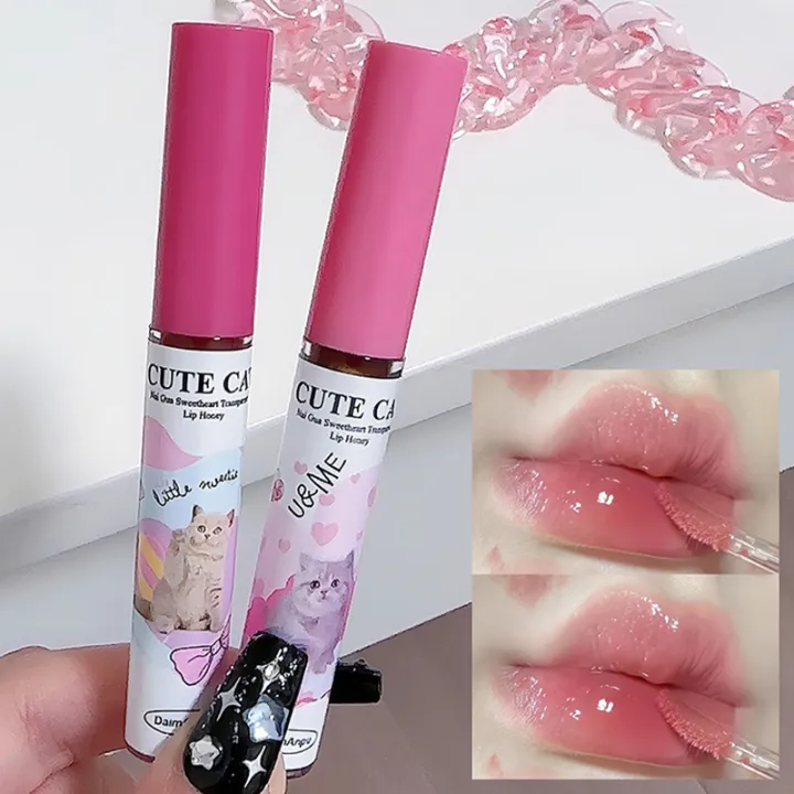 6pcs%20Cute%20Mirror%20Glass%20Lip%20Glaze%20Set%20Water%20Light%20Cat%20Lipstick%20Jelly%20Oil%20Lip%20Gloss%20Korean%20Lip%20Tint%20Watery%20Makeup%20Girl%20Cosmetic%20-%20Image%203