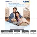 Voltas 1.0 Ton Wall Mounted Split Air Conditioner. 