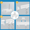 2X Flexible Bendable Ceiling Curtain Track, Ceiling Mount for Curtain Rail, Room Divider Ceiling Track 9.8FT. 
