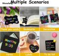 Wenefang 100pcs Montessori Rainbow Scratch Mini Notes Paper Pad Cards with Drawing Stencil Children Kids Draw Painting Toys Craft Gift. 