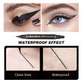 1 Piece Stamp Eyeliner - Black Eyeliner Stamp Wingliner Double Ended Liquid Eyeliner Waterproof Long Lasting,Smudge-proof, No Dipping Eyeliner Pencil Make Up Eye Liner. 
