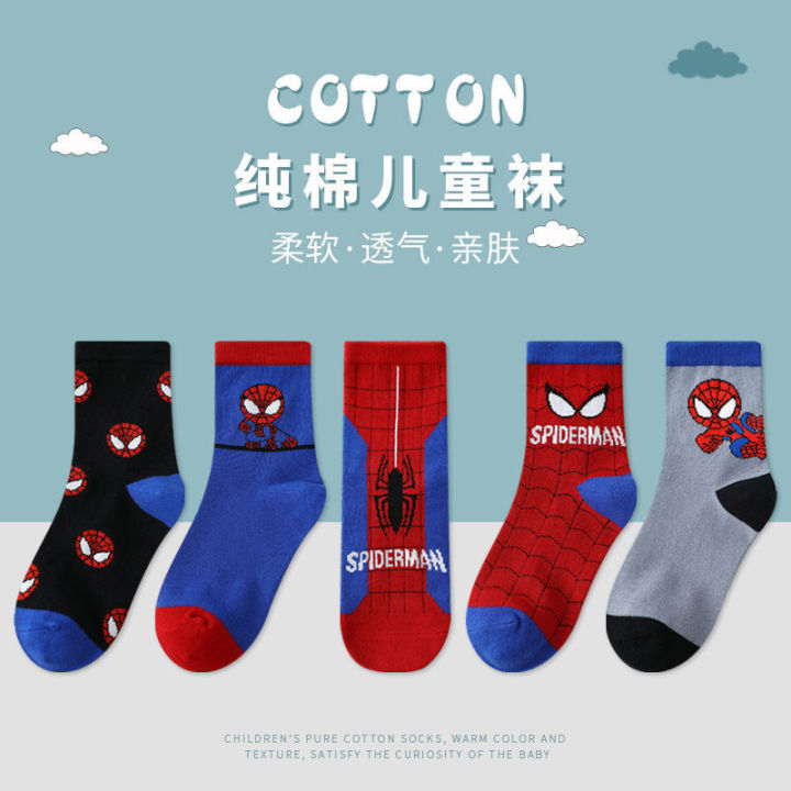 Huili%20Store2025%20Disney%20Baby%20Socks%20Spiderman%20Cartoon%20Anime%20Hero%20Cotton%20Boys%20Tube%20Socks%20Children%20Autumn%20Winter%20Socks%20Random%201pair%20-%20Image%204