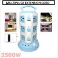 Power Socket 2500W -12 AC / 3 USB Vertical Stand Multi Plug For Home and Office Use. 
