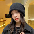 New Winter Plus Velvet Warm Woolen Hat For Women All-match Korean Knitted Hat Thickened Outdoor Ski Hat Creek. 