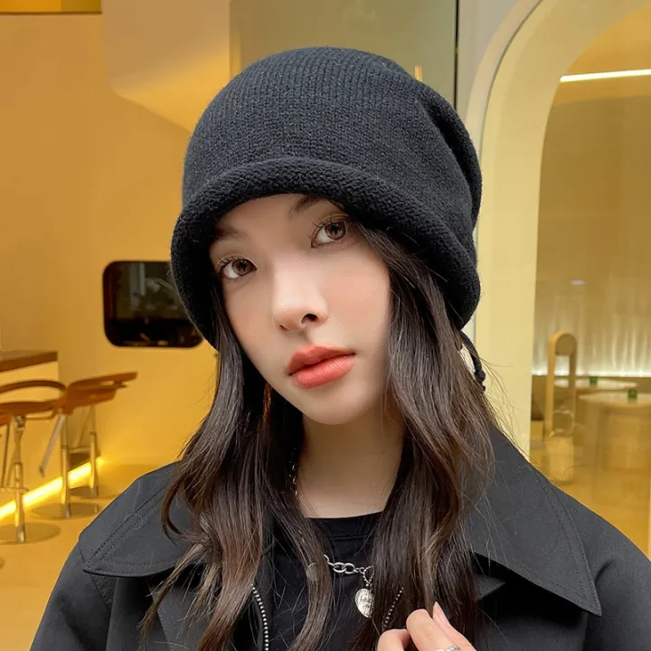 New%20Winter%20Plus%20Velvet%20Warm%20Woolen%20Hat%20For%20Women%20All-match%20Korean%20Knitted%20Hat%20Thickened%20Outdoor%20Ski%20Hat%20Creek%20-%20Image%206
