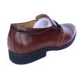 Chocolate Leather None Lace Side Clip On  Black Horse  Formal Shoes For Men. 