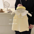 Salty Lemon Seven Baby Doll Collar Yellow Baby Girl Xiaoxiang Sleeveless Sundress 2024 New Summer Dress Trend. 