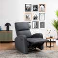 Zixar Recliner-Grey Fabric. 