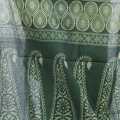 Green Cotton Flower Printed Saree For Women. 
