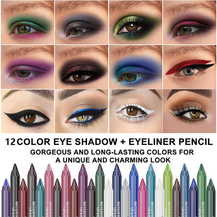 Linman New model 1Pcs Multicolor Eye Liner Pen Colored Eyeliner WaterSpecial proof Makeup Tools Blue Black Green Purple Brown Eye Cosmestics
