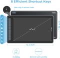 Deco LW Wireless Drawing Tablet- 10x6 Bluetooth Graphic Tablet with Battery-Free X3 Digital Stylus Wireless Drawing PAD Compatible with Chrome, Windows 11, Linux, Mac, and Android (Black). 