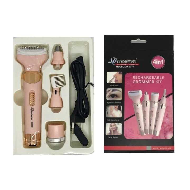 4 in 1 Geemy Rechargeable Nose And Hair Trimmer Kit GM-3074