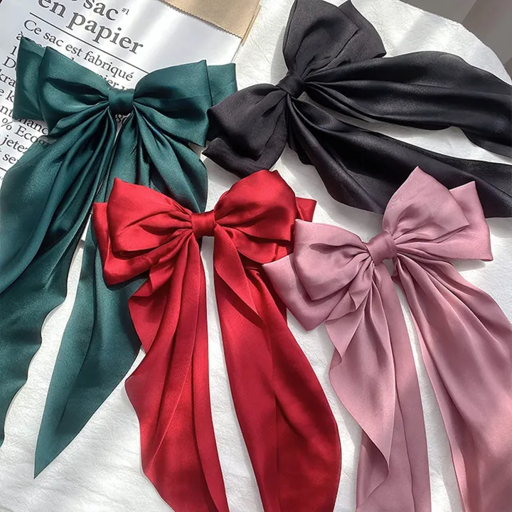 Accessories%20Point%20Bow%20Hair%20Clip%20Satin%20Fabric%20Metallic%20Barrette%20Closure%20Bow%20Knot%20Hair%20Clip%20For%20Women%20%7C%20Fashion%20-%20Image%204