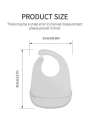 1pc Baby Silicone Bib Gray Solid Color Soft Waterproof Easy To Clean Food Grade Bpa Prevents Dirty Clothes BPA Free. 
