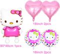 5 Pcs Hello Kitty Theme Foil Balloon Party Decoration Set. 
