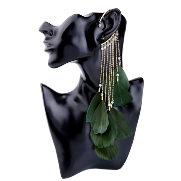 %E3%80%90Happy%20LifeStore%E3%80%91SUKI%20Bohemian%20Colour%20Feather%20Ear%20Hook%20Clip%20on%20Earrings%20Without%20for%20Long%20Tassels%20Cuff%20Earring%20Jewelry%20-%20Image%203