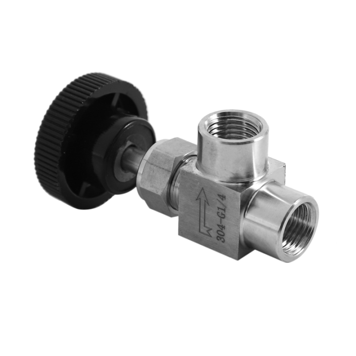 JAERBEE%202X%20Needle%20Valve%20Adjustable%20Needle%20Valve%201/4%20Inch%20Right%20Angle%20Female%20Thread%20SS304%20for%20Water%20Gas%20Oil%20-%20Image%202