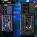 Lereach For Samsung Galaxy S24 Ultra Mobile Phone Case Camera Bracket Shockproof Back Cover. 