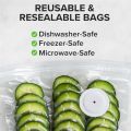 Compact Vacuum Sealer for Food with 30 Reusable Bags Powerful Handheld Vacuum Sealer Machine Portable Food Sealer. 