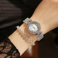 Full Rhinestone Steel Belt Ladies Watch Roman Face Stars Temperament Business Women's Watch Bracelet Watch. 