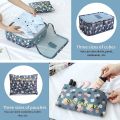 Travel Storage Printed Clothes Packing Cubes Space Savers Bags Cosmetics/Underwear/ Socks/Shoes Organizer Pouch Pack of 6. 