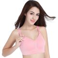 Supportive Maternity Nursing Bra: Comfortable Cotton Feeding Bra With Elastic Support and Adjustable Straps. 