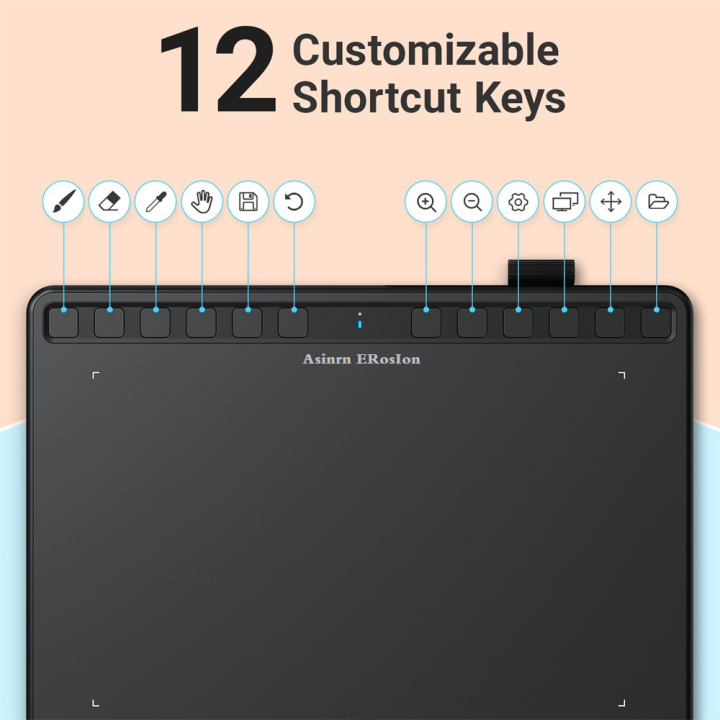 Asinrn ERosIon UGEE S1060W/S640W Wireless Drawing Tablet Digital Graphic Tablets Support Android Windows Mac for Drawing eLearning Game Design