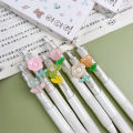 1 Pcs Cute Mini Flower Gel Pens Black Ink Neutral Pens Kawaii Korean Style Stationery Kids Gifts Writing Tools School Office Supplies Cologo. 