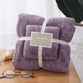 2 Piece Bath & Face Towel Set Home Textile Coral Velvet Absorbent Bath Towels For Adults Large Soft Comfortable Towel- Gift Package. 