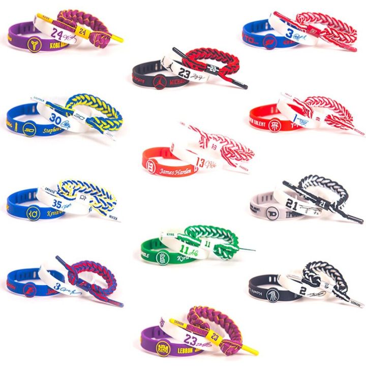 3PCS/Set NBA Basketball Star Inspirational Wristbands Bracelet
