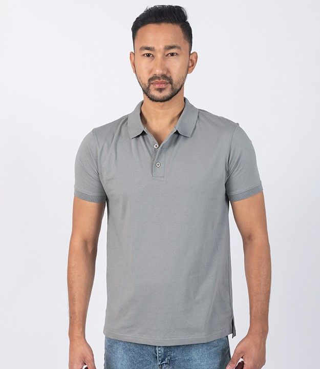 Tshirt%20for%20men%20-%20Sinker%20Cotton%20Grey%20(Polo)%20-%20Image%202