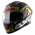 AXOR APEXE CHROMETCH GLOSS BLACK_RED FULL FACE MOTORCYCLE HELMET | RIDERS CHOICE NEPAL. 