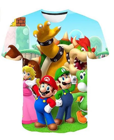 Super%20Mario%203D%20World%20Print%20T-Shirt%20Cartoon%20series%20summer%20new%20loose%20casual%20breathable%20short-sleeved%20top%20-%20Image%205