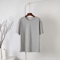 Casual Round Neck Short Sleeve Cotton T-Shirt for Men - Solid Color Summer Top. 